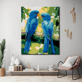 Painting by Numbers Birds Two Parrots